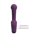 Pretty love - brynnlee vibratore ricaricabile con stimolatore orale, 10 vibrazioni e 5 funzioni di leccata, viola