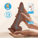 Pretty love - cuthbert dildo flessibile realistico 20 cm ø 5 cm tpe marrone