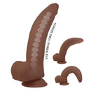 Pretty love - cuthbert dildo flessibile realistico 20 cm ø 5 cm tpe marrone