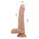 Pretty love - davey dildo vibrante con spinta e rotazione, telecomando, 22,5 cm ø 4,8 cm naturale
