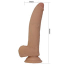 Pretty love - dildo flessibile realistico ellcument 18 cm ø 4.5 cm tpe naturale