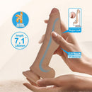Pretty love - dildo flessibile realistico ellcument 18 cm ø 4.5 cm tpe naturale