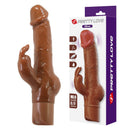 Pretty love - vibratore a forma di coniglio realistico ellison 22,6 cm ø 4,2 cm marrone