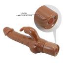 Pretty love - vibratore a forma di coniglio realistico ellison 22,6 cm ø 4,2 cm marrone