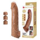 Pretty love - manicotto regolabile per allungamento del pene 26 cm ø 4 cm marrone