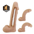 Pretty love - imbracatura jolyon con dildo flessibile 22 cm ø 4,8 cm naturale