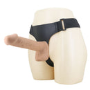 Pretty love - imbracatura kaspar con dildo flessibile 21 cm ø 5 cm naturale