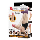 Pretty love - imbracatura kaspar con dildo flessibile 21 cm ø 5 cm naturale