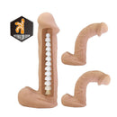 Pretty love - imbracatura kaspar con dildo flessibile 21 cm ø 5 cm naturale