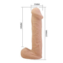 Pretty love - imbracatura kaspar con dildo flessibile 21 cm ø 5 cm naturale