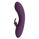 Pretty love - vibratore a forma di coniglio ricaricabile landyn, 10 funzioni, viola