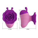Pretty love - stimolatore clitorideo ricaricabile little bee, 7 modalità, viola-rosa