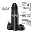 Fantasy x-tensions - vibrante realistico manicotto per pene da 5 cm, nero