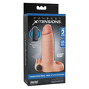 Fantasy x-tensions - vibrante realistico manicotto per pene da 5 cm, beige