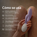 Lelo - ina twist doppio vibratore a coniglio per il punto g e il clitoride lavanda