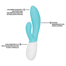 Lelo - ina twist doppio vibratore a coniglio per il punto g e il clitoride blu