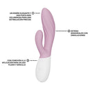 Lelo - ina twist doppio vibratore a coniglio per il punto g e il clitoride rosa