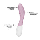 Lelo - mona twist vibratore per il punto g ricaricabile e controllabile tramite app, colore lavanda