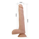 Pretty love - dildo vibrante nolan con spinta e rotazione, telecomando, 24,5 cm ø 5 cm naturale