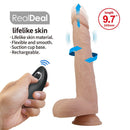 Pretty love - dildo vibrante nolan con spinta e rotazione, telecomando, 24,5 cm ø 5 cm naturale