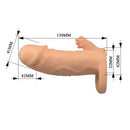 Pretty love - manicotto di estensione del pene roderico 13 cm ø 3,8 cm naturale