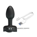 Pretty love - plug anale vibrante ricaricabile con 10 modalità, nero
