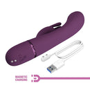 Pretty love - rocco vibratore a forma di coniglio ricaricabile 10 funzioni viola