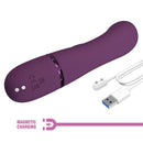 Pretty love - margie vibratore a forma di coniglio ricaricabile 10 funzioni viola