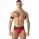 Locker gear - slip sportivo in rete rosso xl