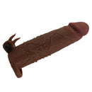 Pretty love - manicotto vibrante per pene quillon 20 cm ø 4 cm marrone