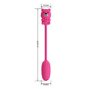 Pretty love - vibratore a proiettile ricaricabile olson con telecomando cablato rosa