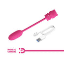 Pretty love - vibratore a proiettile ricaricabile olson con telecomando cablato rosa
