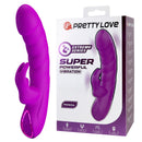 Pretty love - monica vibratore ricaricabile a doppia stimolazione del punto g e del clitoride, viola