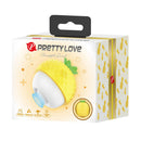 Pretty love - stimolatore clitorideo ricaricabile a suzione e spinta, giallo
