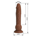 Pretty love - dildo vibrante eren 20,5 cm ø 4,5 cm marrone