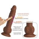 Pretty love - dildo vibrante eren 20,5 cm ø 4,5 cm marrone