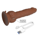 Pretty love - dildo vibrante eren 20,5 cm ø 4,5 cm marrone