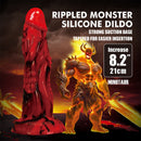 Power monsters - dildo fantasy minotauro con ventosa 21 cm ø 5 cm rosso e nero