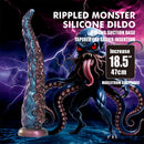 Power monsters - dildo in silicone fantasy tricolor tentacle abyssal 46 cm ø 7 cm