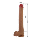 Pretty love - terin plus dildo in silicone realistico con ventosa 37,6 cm ø 5,5 cm