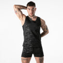 Locker gear - canotta completamente militare con accesso, nera, taglia l