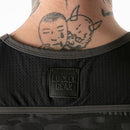 Locker gear - canotta completamente militare con accesso completo, nera, taglia xl