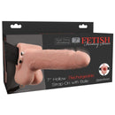 Fetish fantasy series - strap-on vibrante cavo realistico con sfere da 17,8 cm
