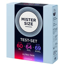 Mister size - campione confezione preservativi misura 60-64-69 mm (3 unità)