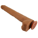 Pretty love - viggo dildo realistico morbido al tocco della pelle, 36,5 cm marrone