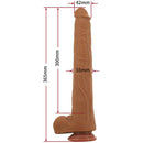 Pretty love - viggo dildo realistico morbido al tocco della pelle, 36,5 cm marrone