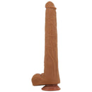 Pretty love - viggo dildo realistico morbido al tocco della pelle, 36,5 cm marrone
