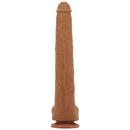 Pretty love - viggo dildo realistico morbido al tocco della pelle, 36,5 cm marrone