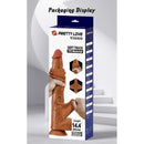 Pretty love - viggo dildo realistico morbido al tocco della pelle, 36,5 cm marrone