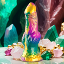 Epic - dildo iris con testicoli arcobaleno del piacere